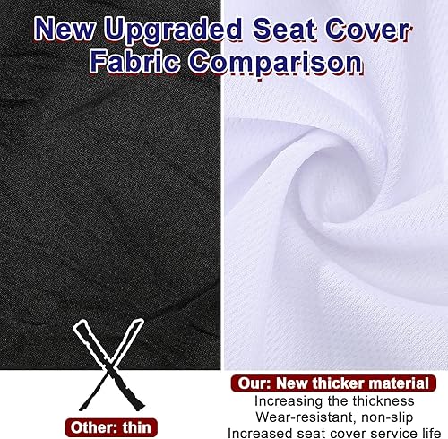 Miniatura 5 de Frienda Juego completo de 15 fundas de asiento de automóvil con bandera estadounidense vintage, 4 de julio, llavero patriótico, portavasos de