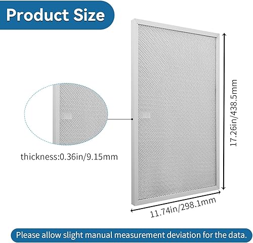 Miniatura 3 de BPS1FA36 - Filtro de aluminio para campana extractora de 11-34 x 17-14 x 38 pulgadas, compatible con Broan QS1 de 36 pulgadas y NuTone Allure 36