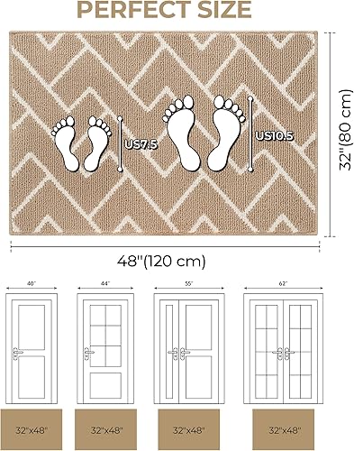 Miniatura 9 de GRANNY SAYS Felpudo para interiores, 32 x 48 pulgadas, antideslizante, tapete grande para puerta, tapete de bienvenida para exteriores, lavable