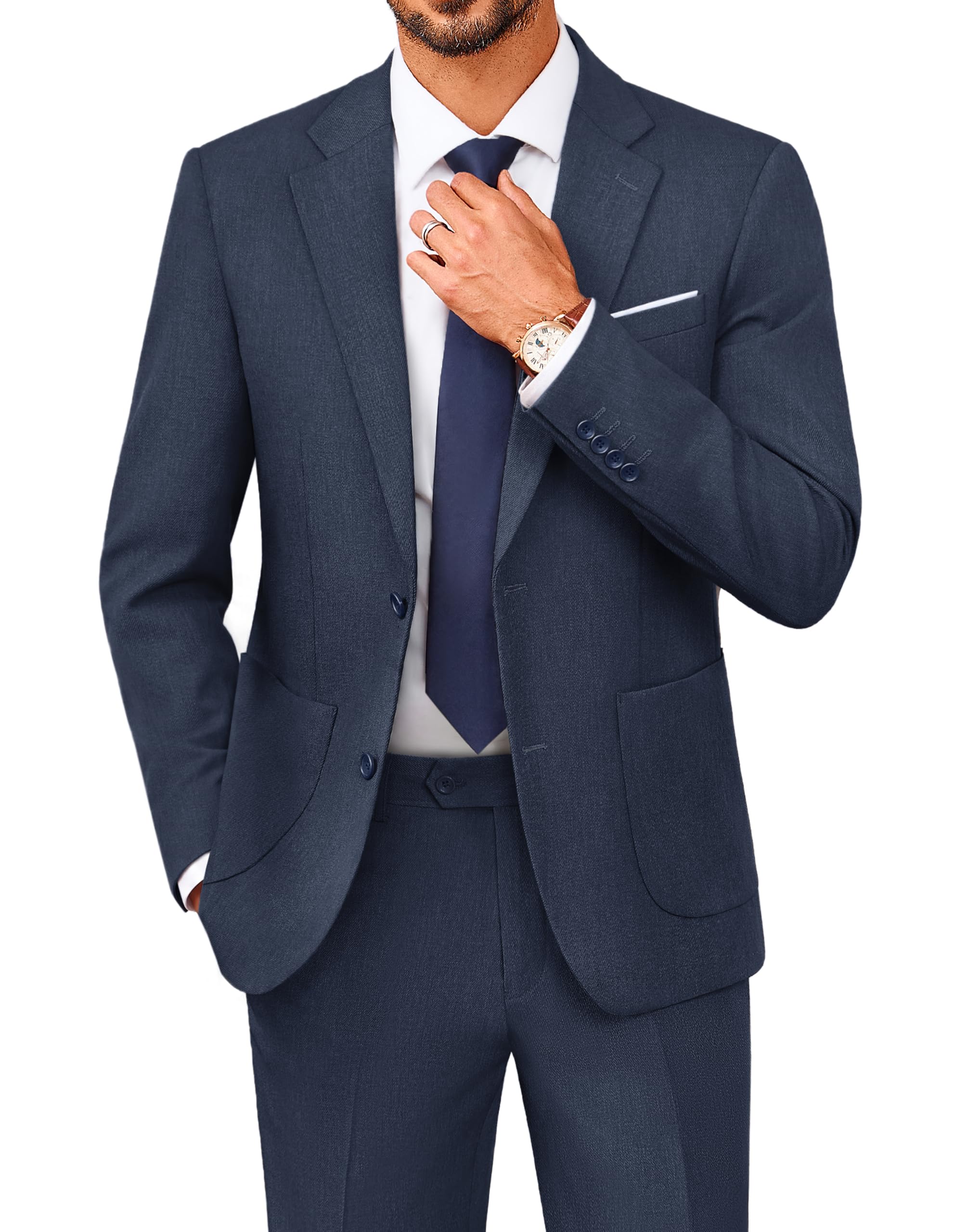 PJ PAUL JONES Mens Suit 2 Piece Classic Fit