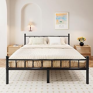 Metal Bed Frame with Headboard