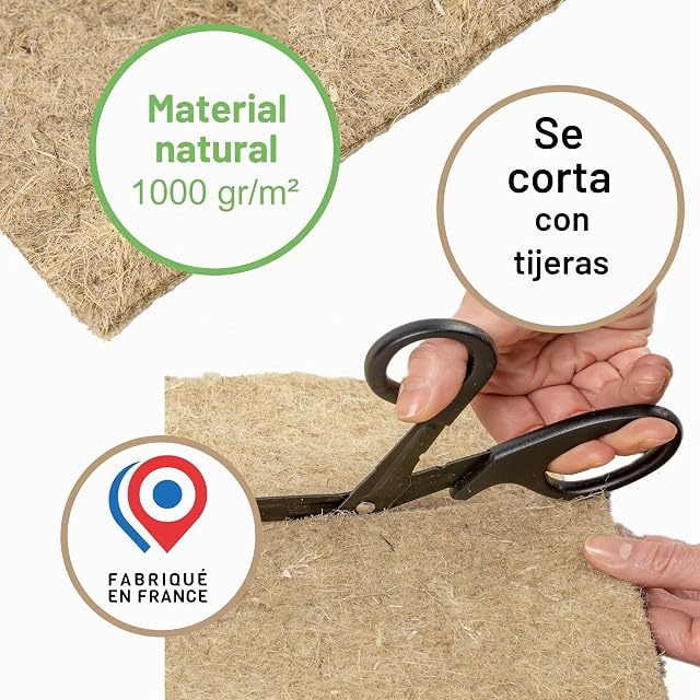 Foto 3 de 4 de La Cordeline - Alfombra de Cama de cáñamo Natural, 40 x 100 cm, Base de Jaula para roedores, Conejos, hámster…