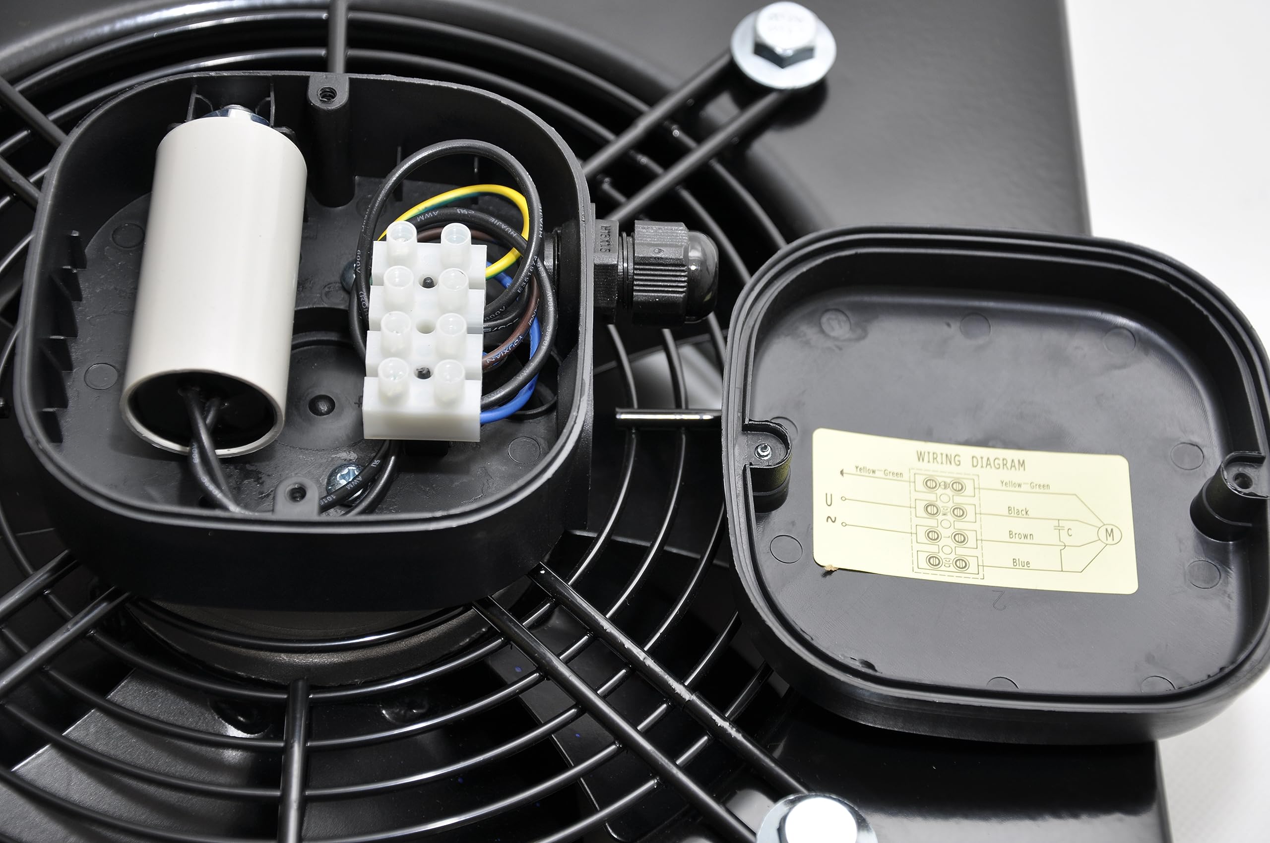 SYSTERM Wandventilator Axialventilator Lüfter mit Kugellagern, Stahl Industrieventilator für Dauerbetrieb, Größen 200, 250, 300, 350, 400, 450 mm. (aRok 200mm, 780 m3/h)
