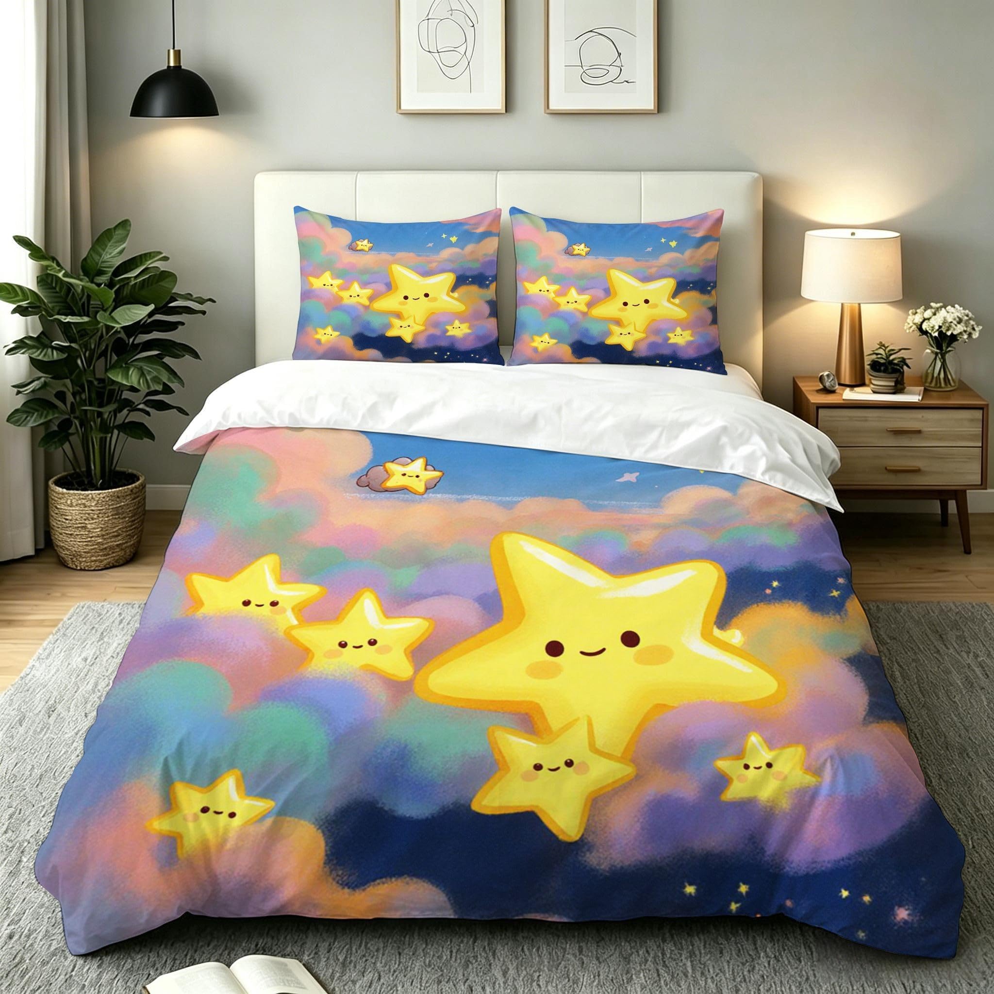 Housse de couette 140x200 en microfibre douce avec fermeture éclair pratique pour enfant