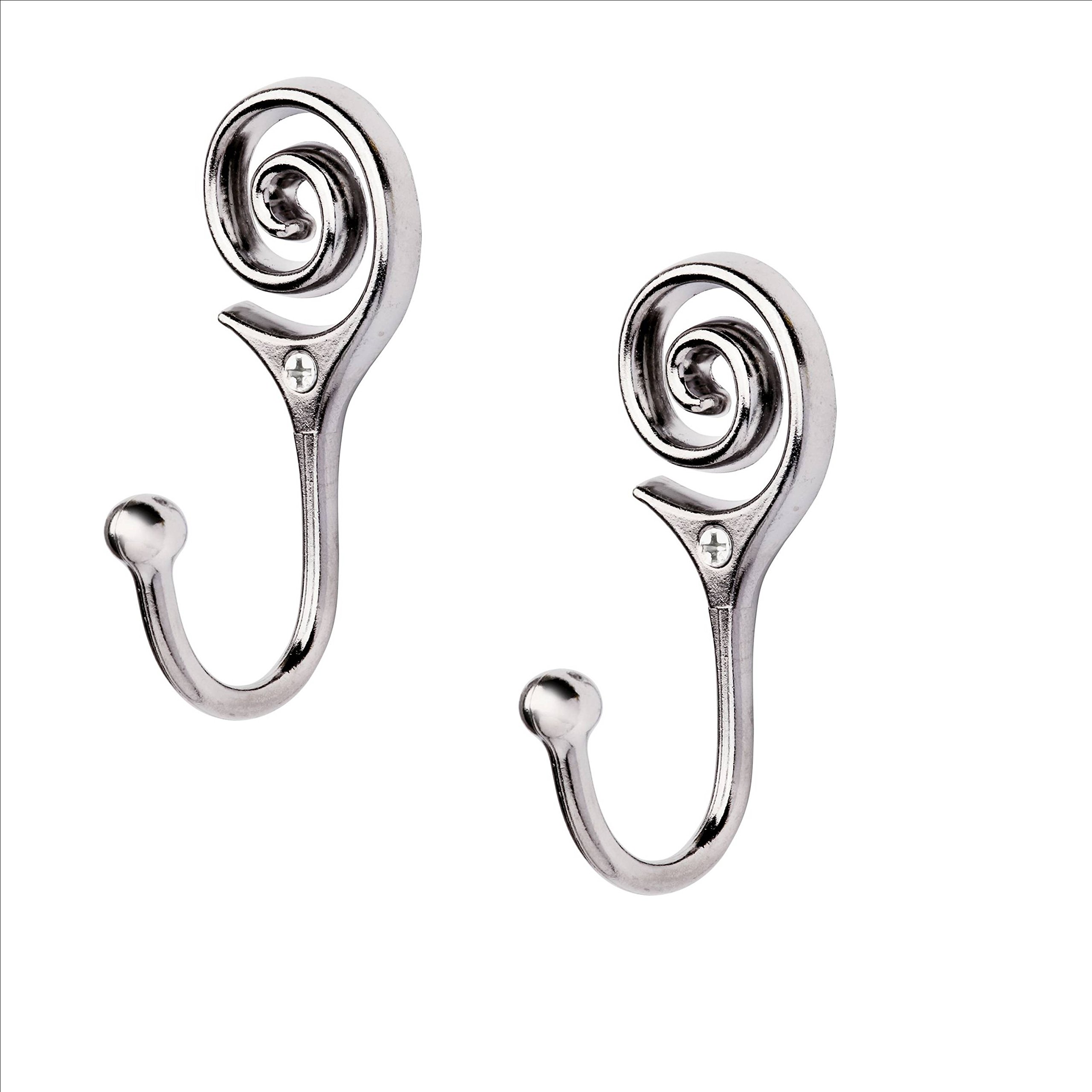 Harrison Drape Large Curtain Tieback hook, Satin Nickel, Coat hook/General all purpose hooks