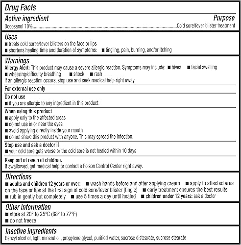 Miniatura 7 de Wellness Basics Docosanol Cream 10%  Tratamiento para herpes labial  Acorta el tiempo de curación  0.07 oz - 2 tubos