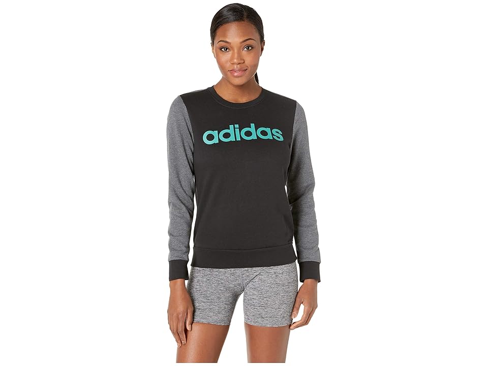

adidas Essentials Linear Crew Neck (Black) Women's Sweatshirt
