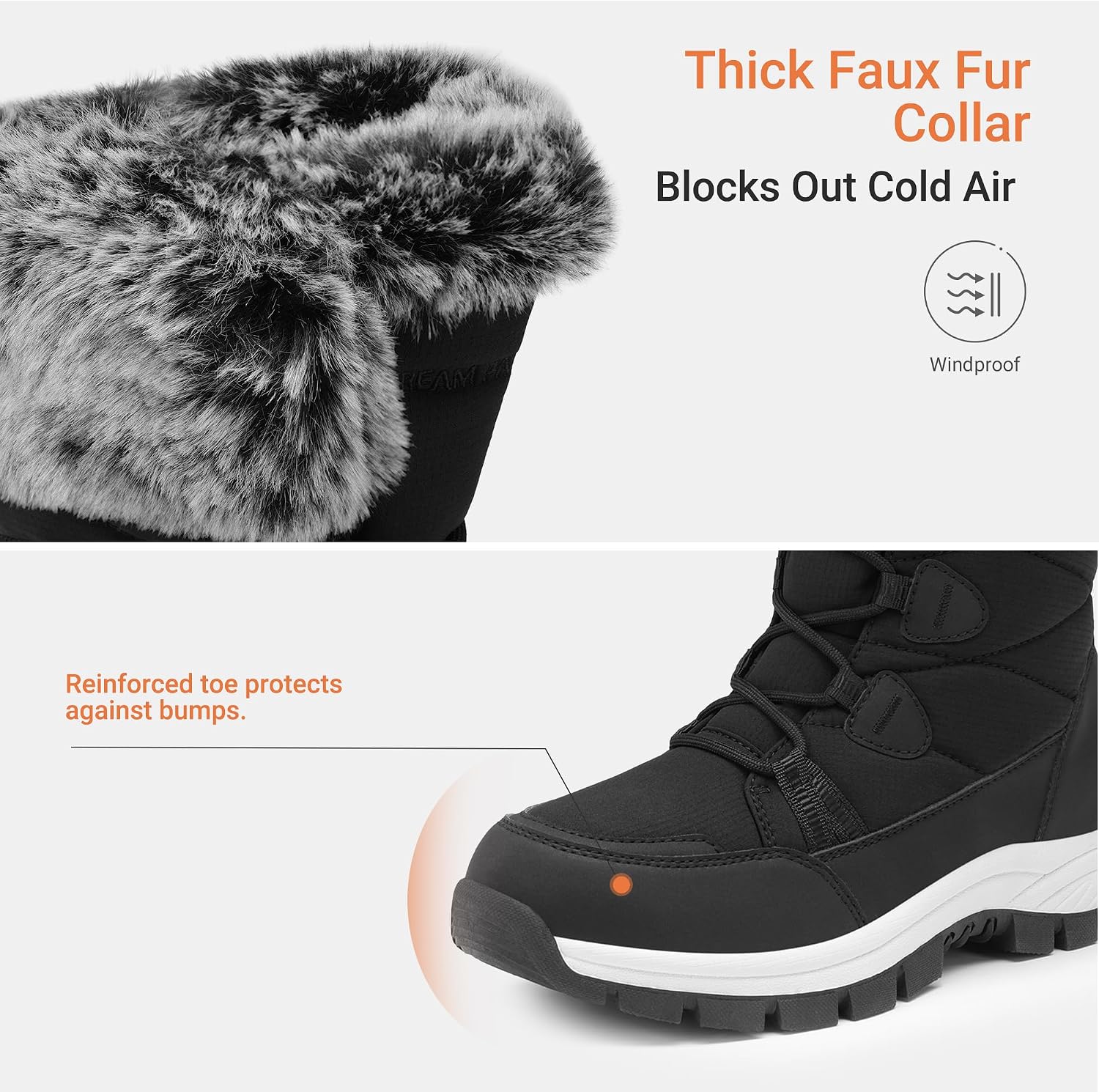 DREAM PAIRS Waterproof Winter Snow Boots Women