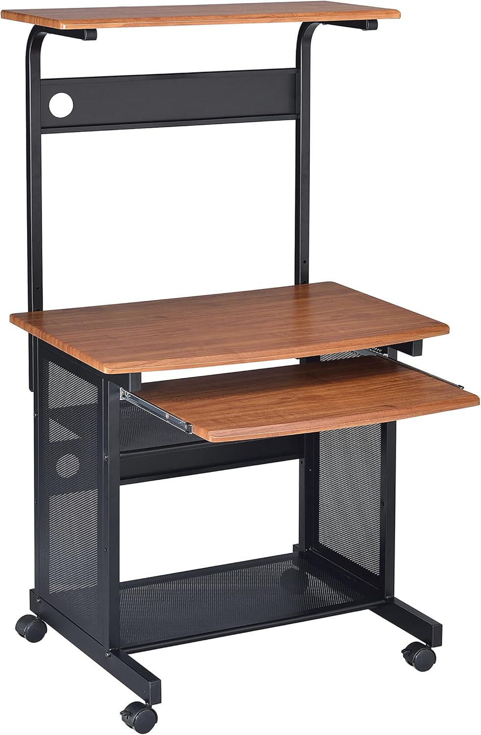 70% оƒƒ Evеrуthіng Coaster Home Furnishings Space-Saving Mobile 32-Inch Office Computer Desk Workstation with Keyboard Drawer & Storage Shelves, Walnut / Black (7121), 20.75D x 31.5W x 55.75H