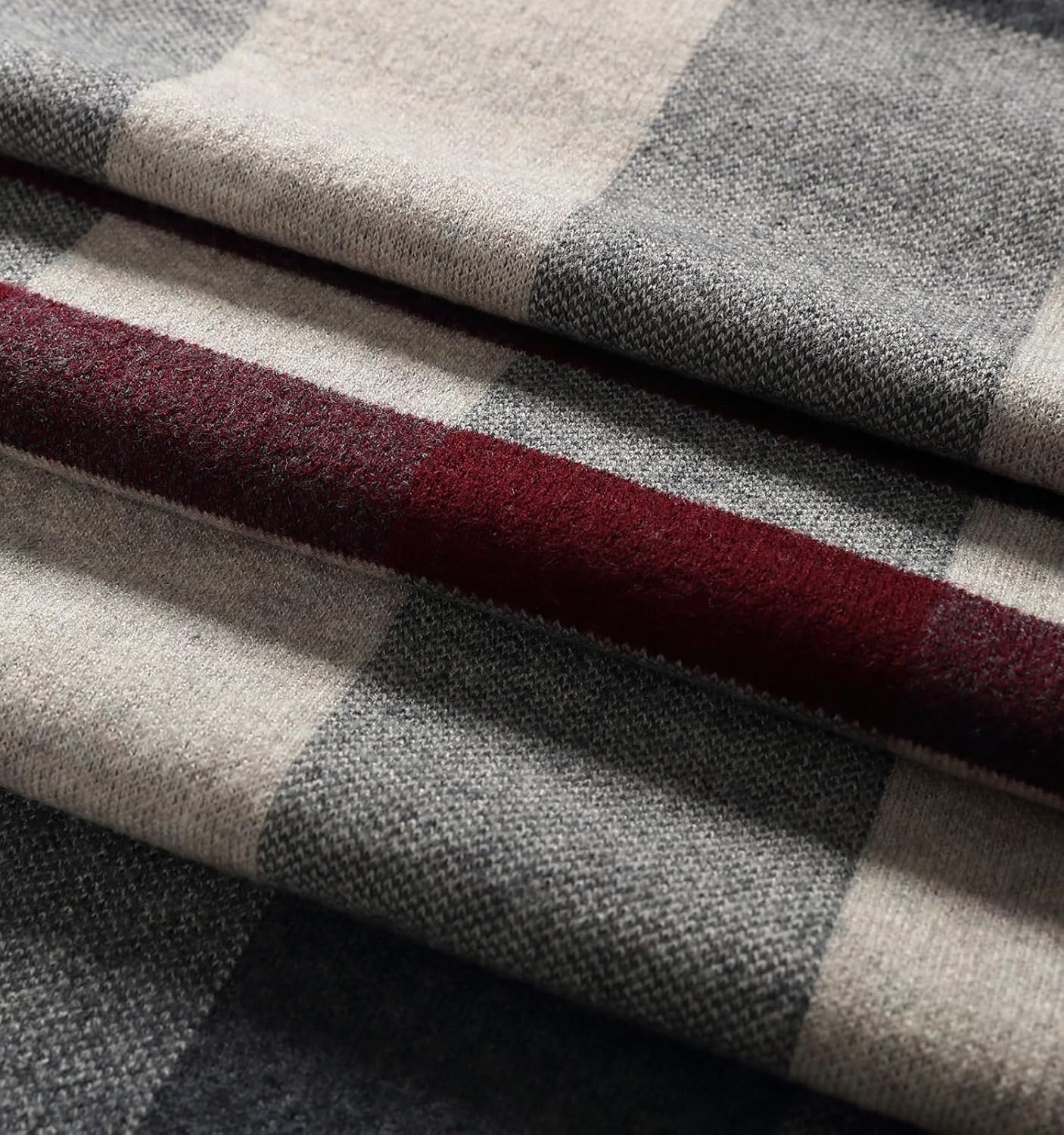 Wool scarf men's winter business casual trend warm knit wool scarf