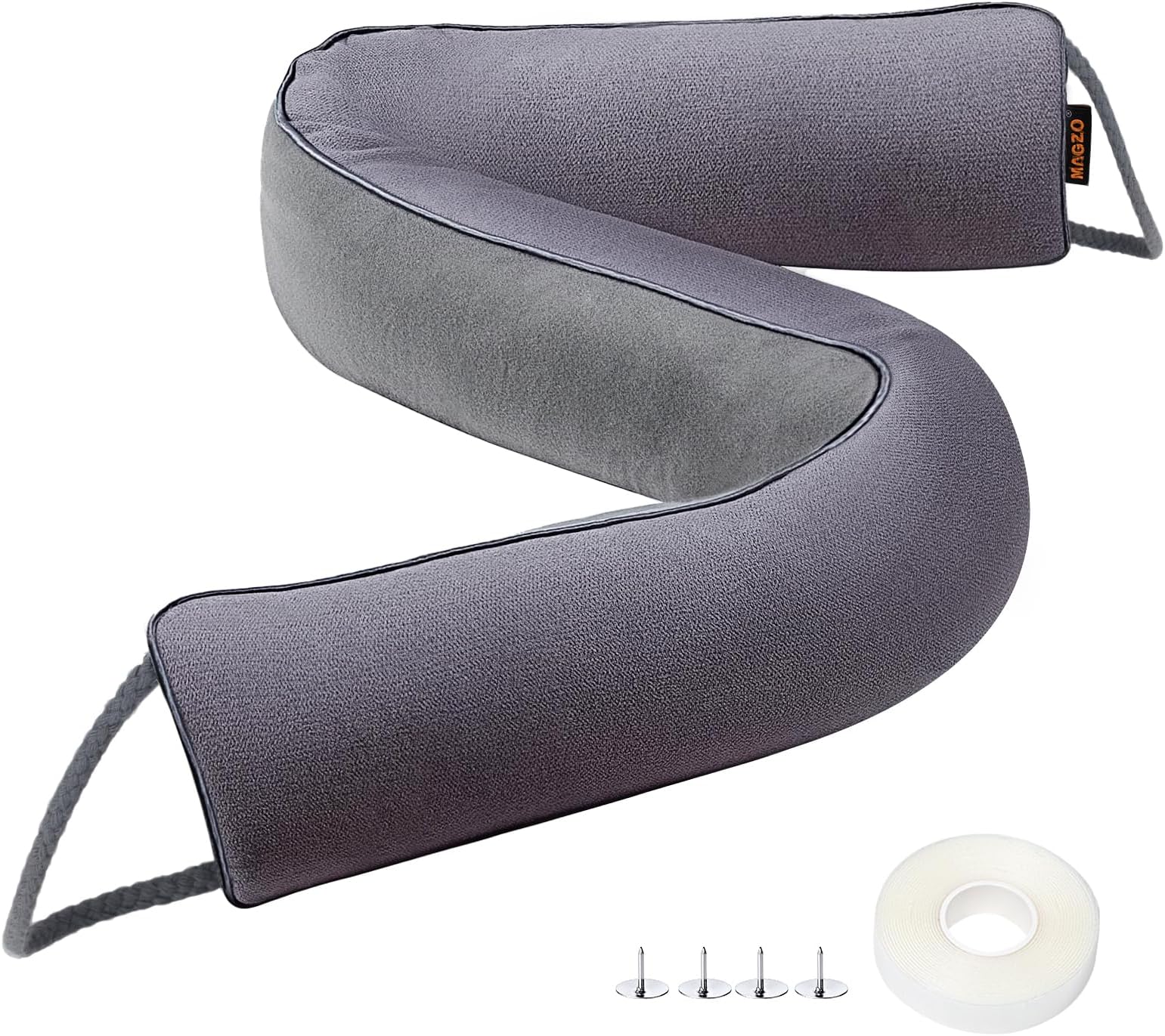 MAGZO Door Draft Stopper, 36 Inch Under Door Draft Blocker Noise Stopper, Weighted Wind Blocker Draft Guard for Bottom of Door, Gray