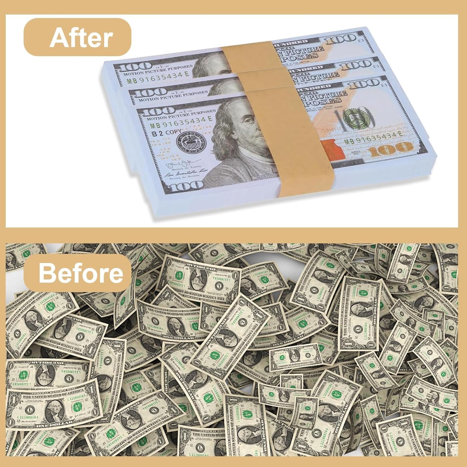 400 Autoadhesivas para Billetes - Bandas de Dinero En Blanco para Billetes - Ideal para Organizar Y Agrupar Efectivo, Optimizando La ClasificacióN de Divisas Bancarias