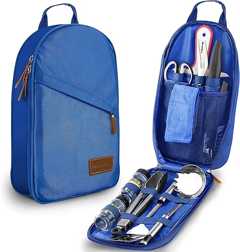 Juego de utensilios de cocina para campamento, organizador de viaje, accesorios de parrilla, equipo compacto portátil para mochileros, barbacoa,