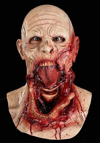 Miniatura 4 de Fun Costumes Máscara sin palabras para adultos Máscara de látex de Halloween con diseño moldeado, máscaras inmortales para disfraz de terror