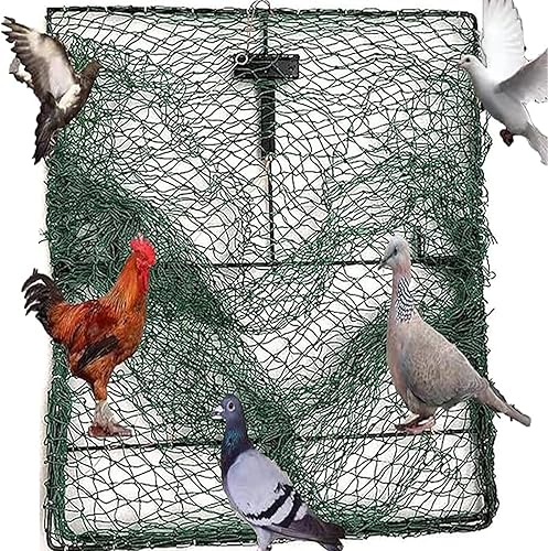 Trampa para animales de juego de cría, versión mejorada, trampa para animales vivos de primavera para exteriores, adecuada para pájaros, pollos,