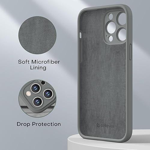 Miniatura 6 de CellEver Funda de silicona magnética compatible con iPhone 14 Pro Max protección de cámara protección de grado militar compatible con MagSafe funda