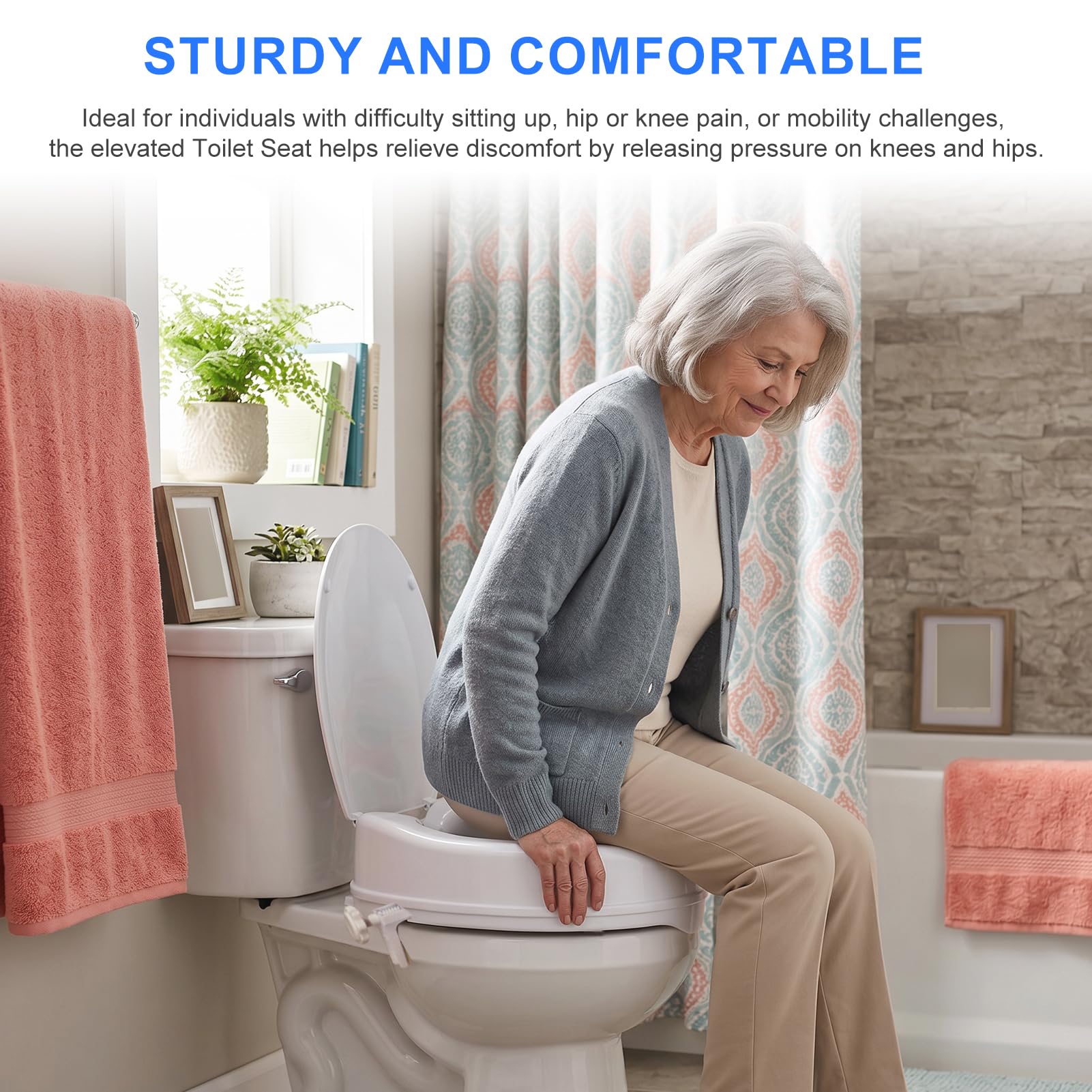 Matybobe Alzatore per WC con Sedile e Coperchio, Design Elevato per (6)