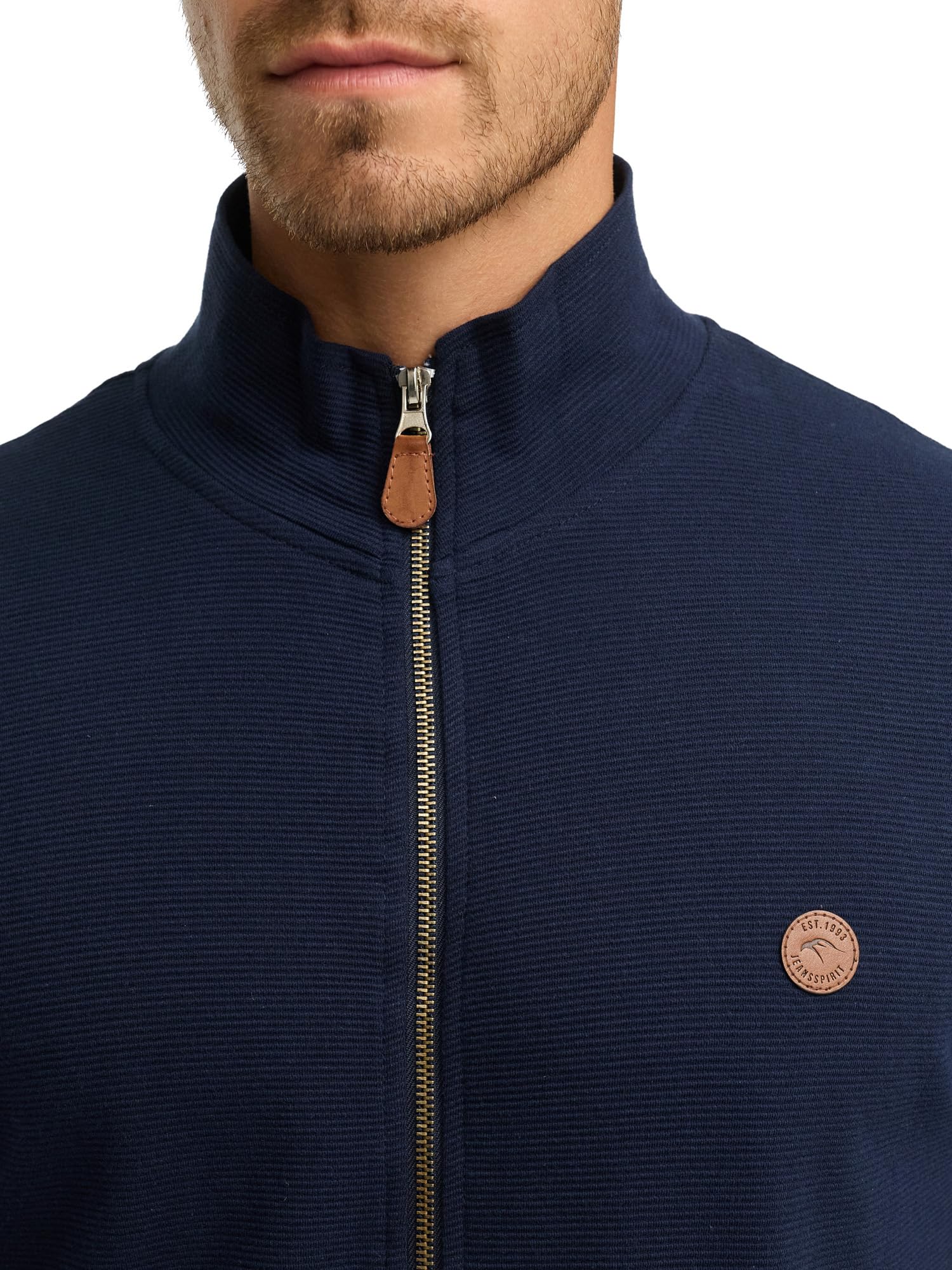Indicode Herren INGuadalupe Strickjacke aus Baumwolle | Sweater mit RIPP-Bündchen Pullover für Männer