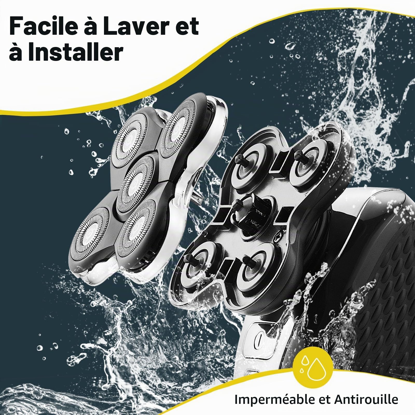 Têtes de rechange pour rasoir RX5 compatibles avec Remington Balder Pro XR1500, XR1501, RX5 (Paquet de 2)