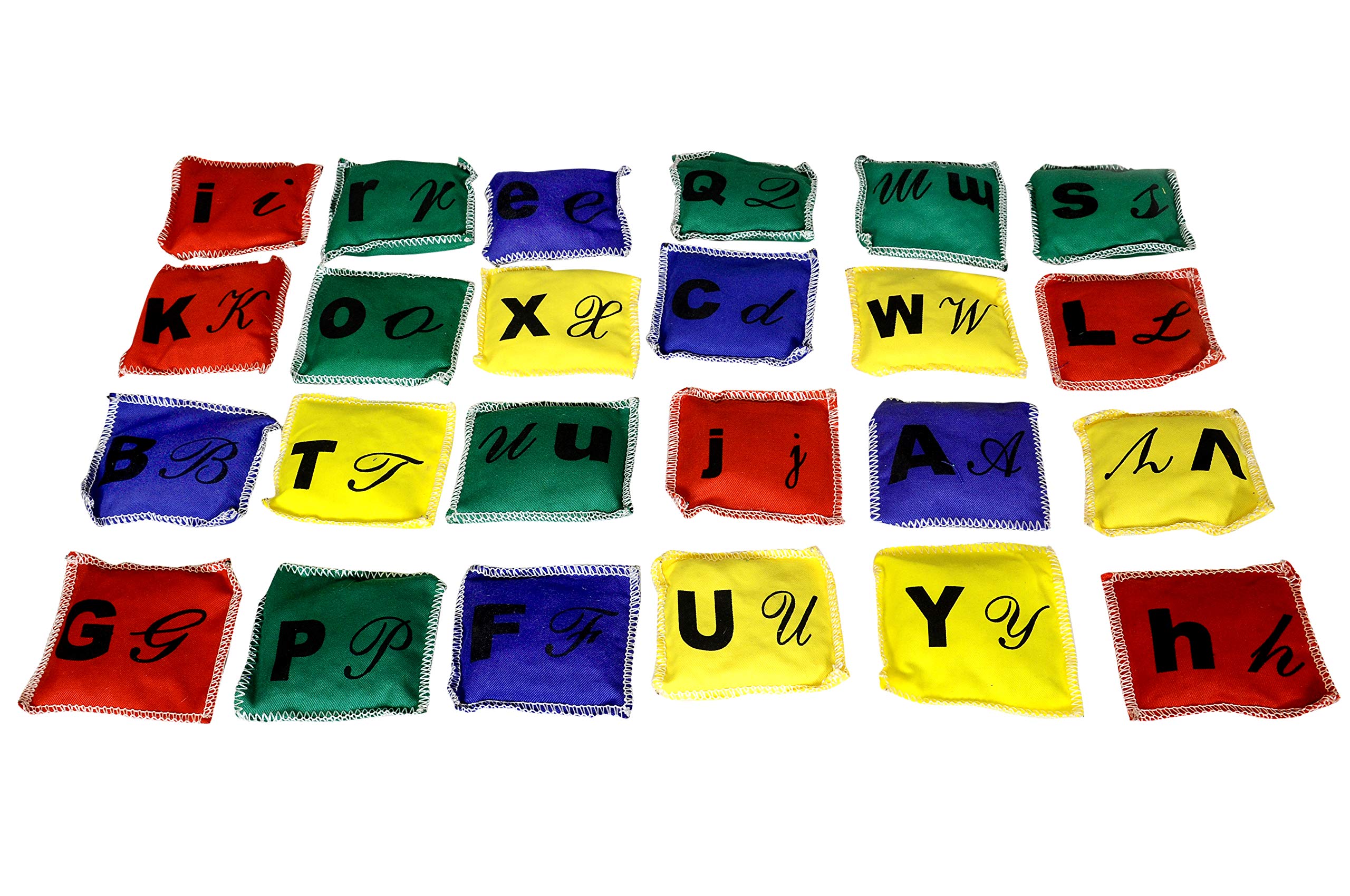 GSI Alphabet Cotton Bean Bags Educational Toss Light and Durable for Kids Learning| Multicolour(26 Pieces A-Z)