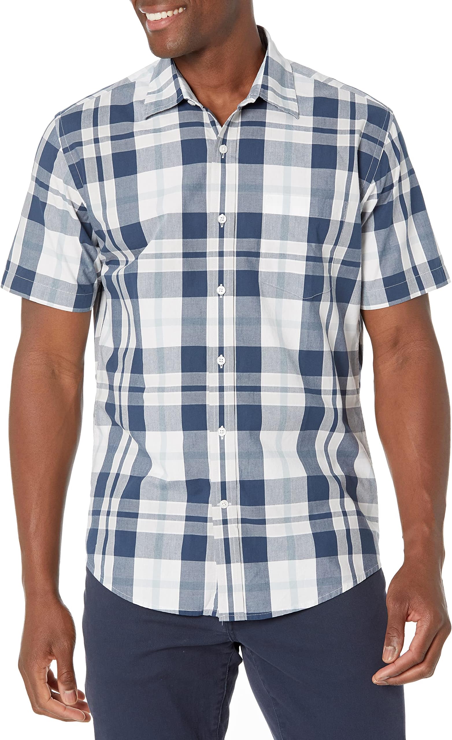 - Men's Regular-Fit Short-Sleeve Poplin Shirt