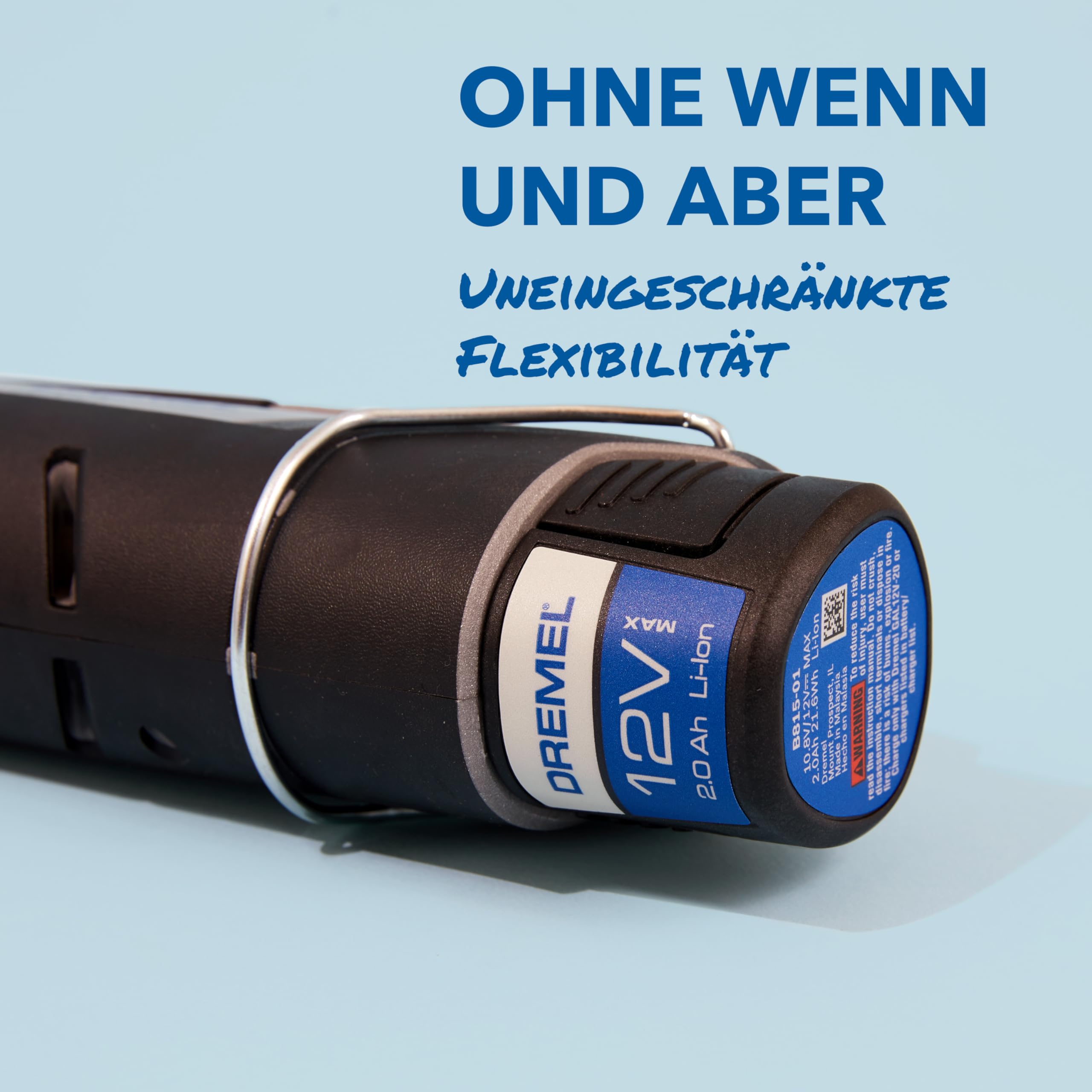 Dremel 8240 Akku-Multitool 12V 2Ah Set mit 2 Akkus, 5 Aufsätzen, 65 Zubehören