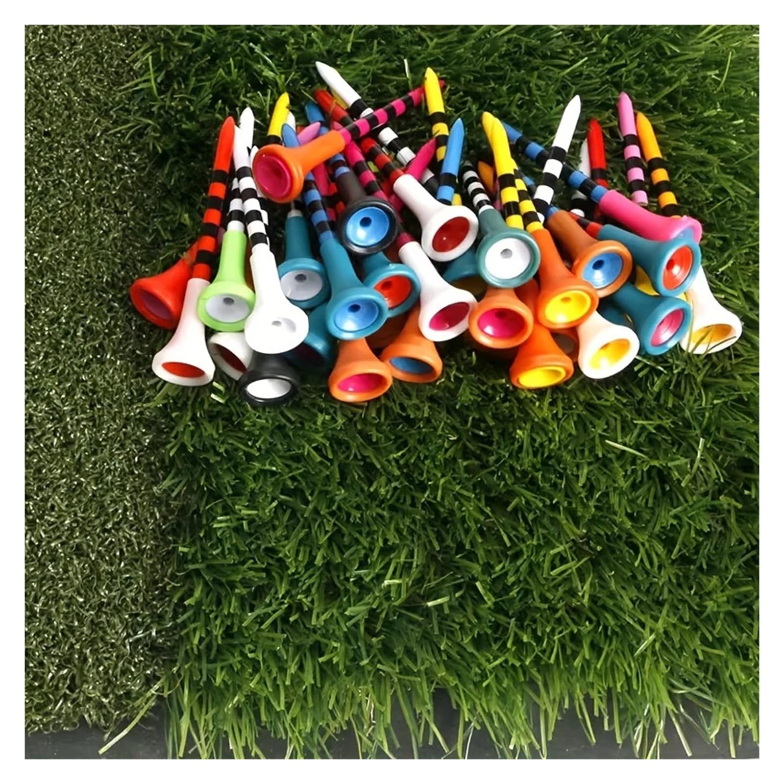 50 Stück 70 mm/83 mm Golf-Tees aus Kunststoff mit Skalenmarkierung, rutschfeste Golfball-Tees, langlebiges Golfschläger-Zubehör for das Training