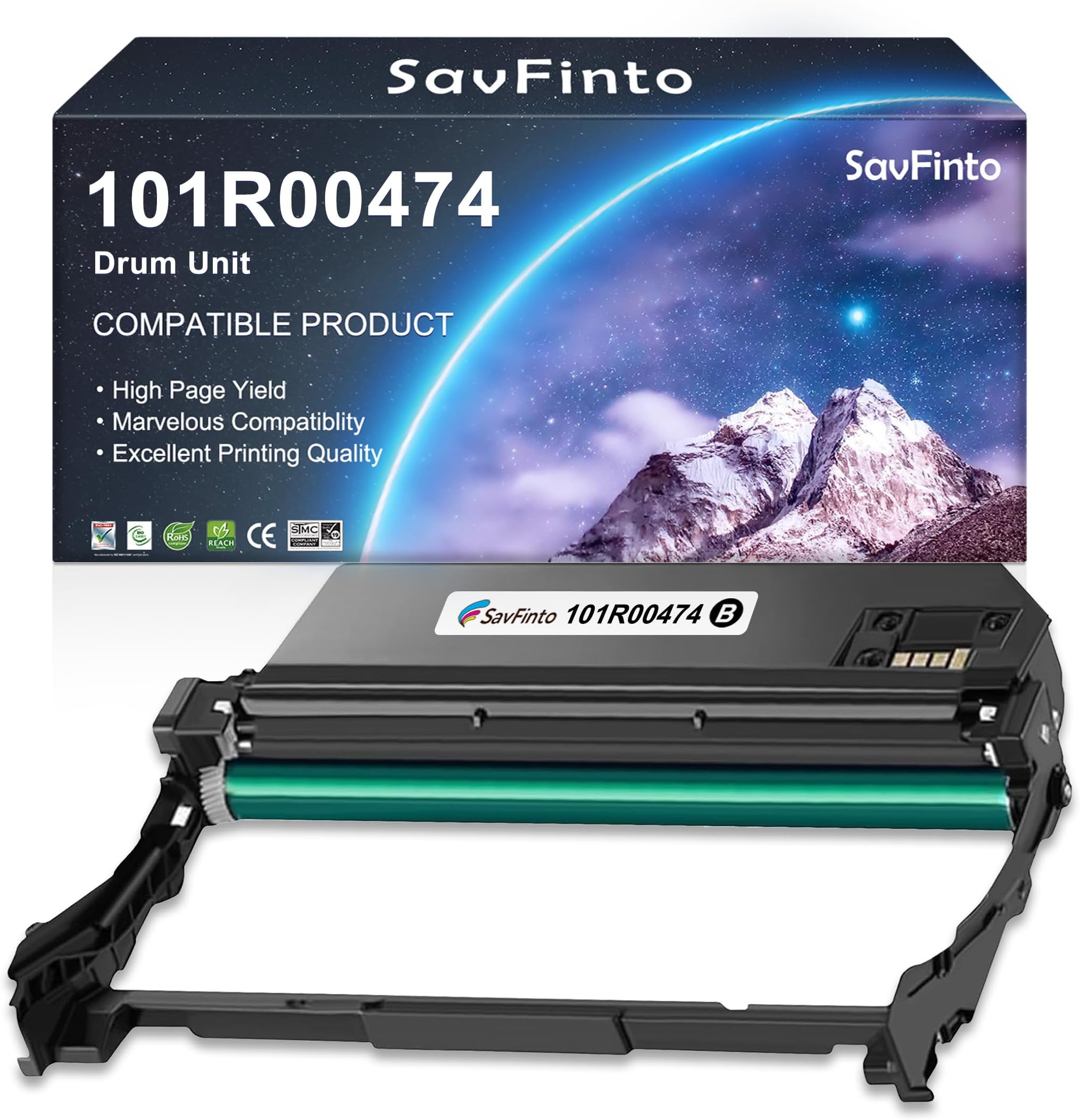 Compatible Drum Unit For Xerox 101R00474 - 2-Pack Replacement For WorkCentre & Phaser Printers