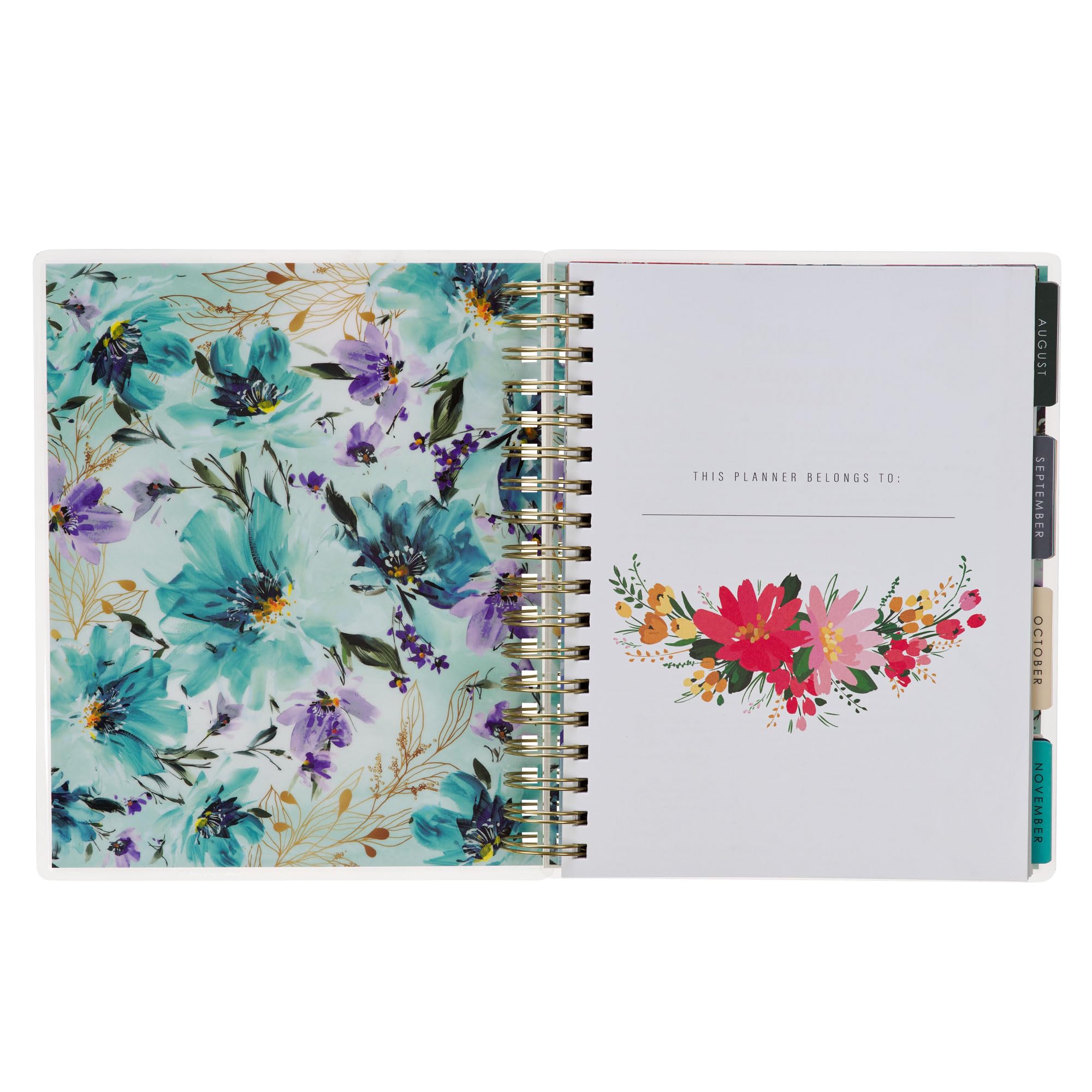 With Love Inspirierender 18-Monatsplaner 2025 mit Aufschrift "Thankful Grateful Blessed", persönlicher Organizer, Tages- und Wochenplaner für Frauen, Aufkleber, elastischer Verschluss, August 2024 -
