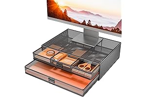 WALI Mesh Drawer Monitor Stand: The Ultimate Desk Organizer
