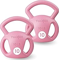 Vista 10 de Yes4All Kettlebell, Strength Training Kettlebells for Women, Wide Multi-grip Textured Handle for Home Gym Exercises & Full Body Workout, Single 5–25