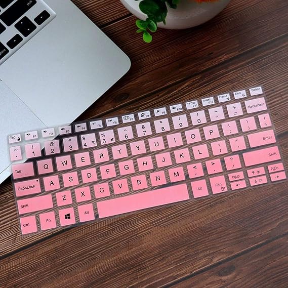 13.3 Notebook Laptop Silicone Keyboard Cover Skin Compatible for DELL XPS 13 9370 / XPS 13 9365 13 9370 13 9365,Pink