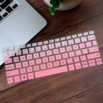 13.3 Notebook Laptop Silicone Keyboard Cover Skin Compatible for DELL XPS 13 9370 / XPS 13 9365 13 9370 13 9365,Pink