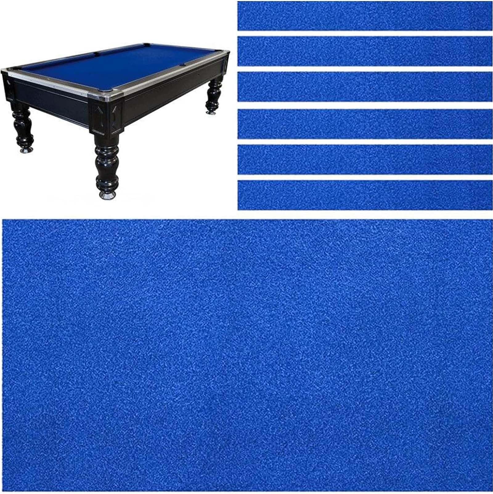 Generisch Billardtuch Billard Stoff Billardtisch Filz Billardtuch für 7ft 8ft und 9ft Pooltische Billardtischfilz Mattenstreifen Bar Hotel Professionelle Billardtischdecke,Blau,8Ft