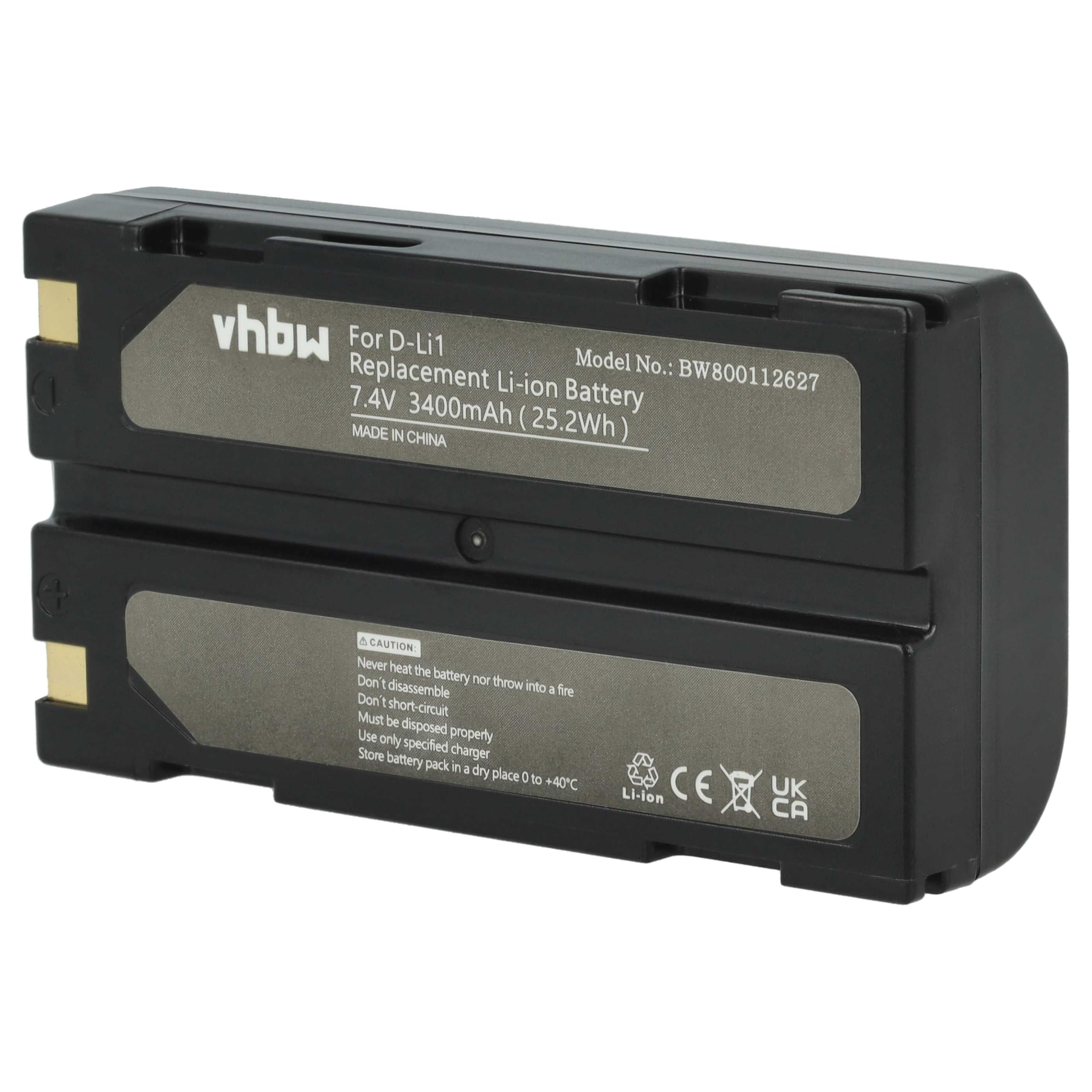 vhbw Batterie Compatible avec Trimble GPS Receiver R3 | R4, R5, R6 appareil photo (3400mAh, 7,4V, Li-ion)