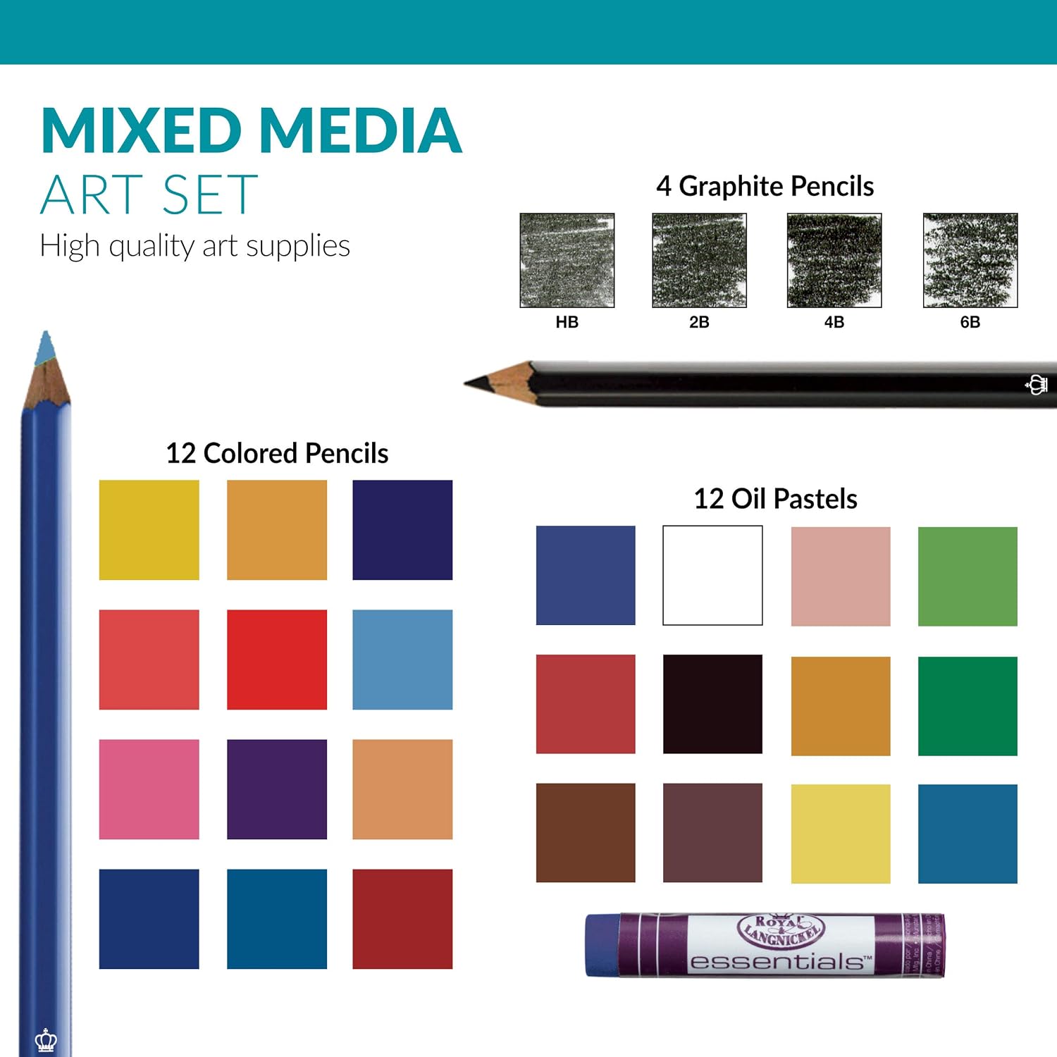 Royal & Langnickel Mixed Media Art Set – 63pc