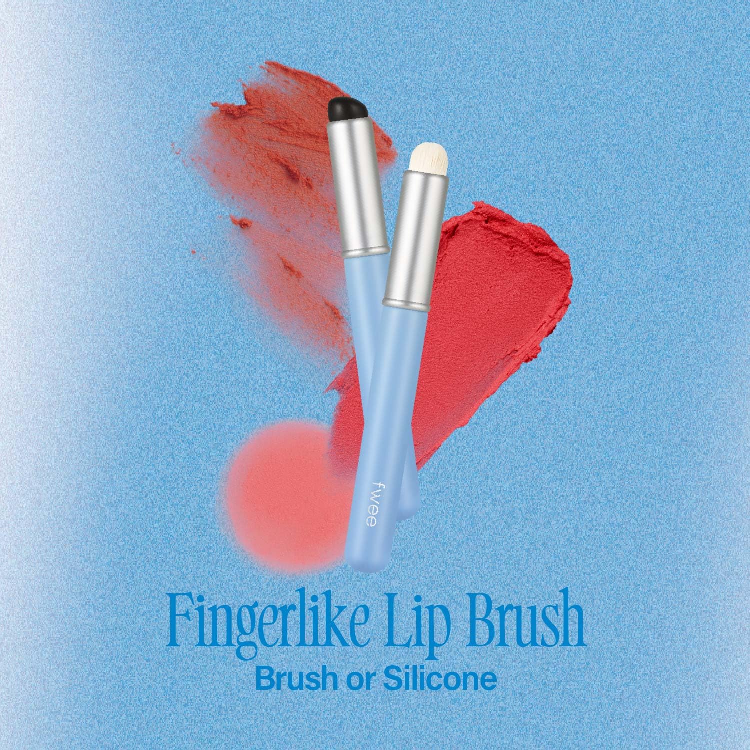 fwee Fingerlike Silicone Lip Brush | Multi-purpose Makeup Blending Brush with Lid