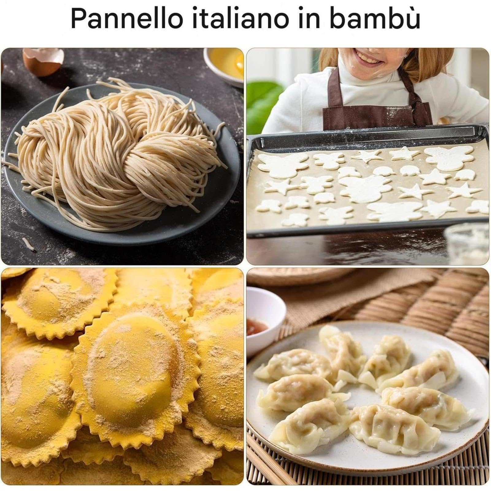 Rouleau À Pâtes Et Découpoir En Bois Set à spaghetti et accessoires pour