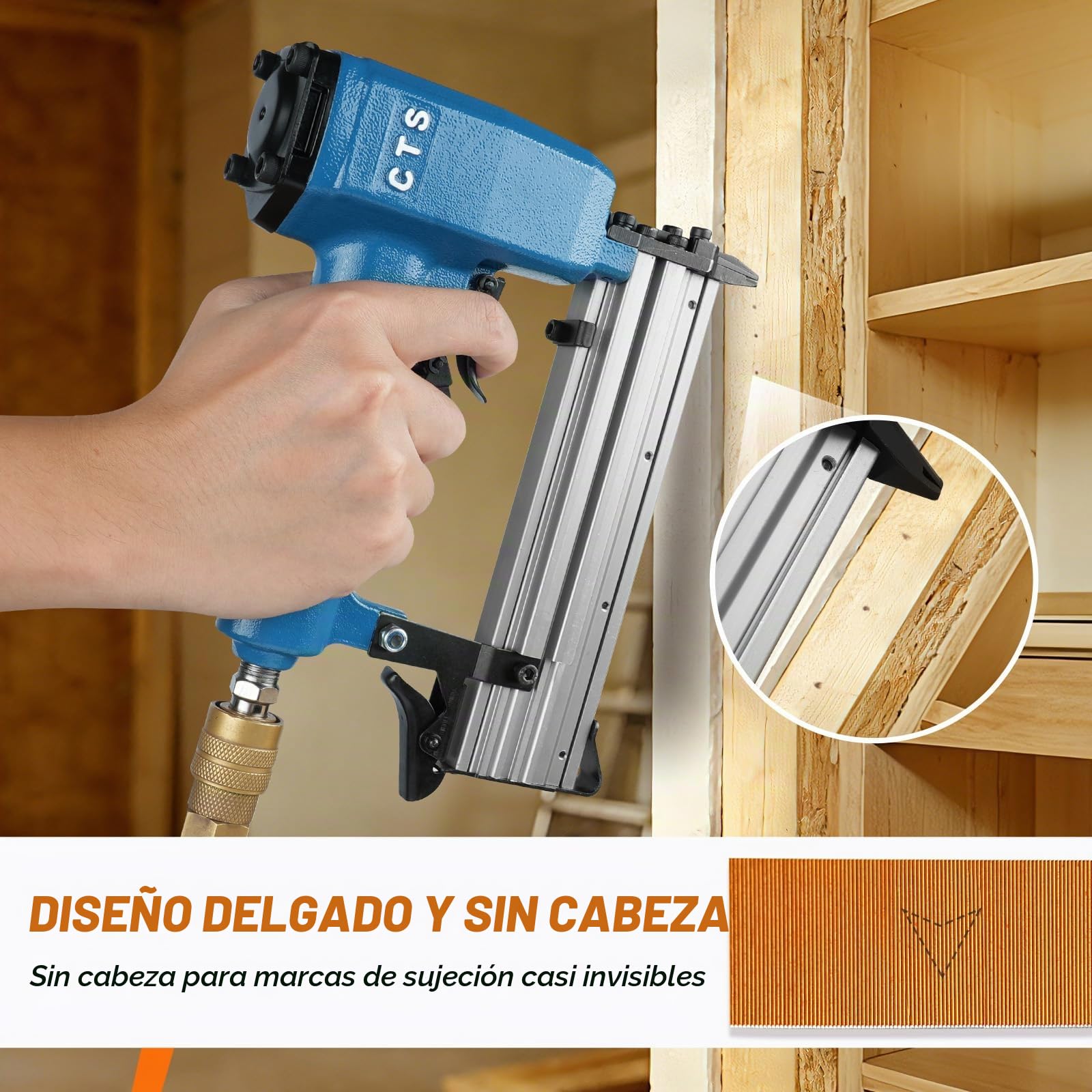 P630 - Clavos de calibre 23 de 30 mm, chapado en cobre, 10000 piezas/caja, clavos para pistola de clavos neumática, micro claveteadora para armarios, trabajo de madera ligero, bricolaje