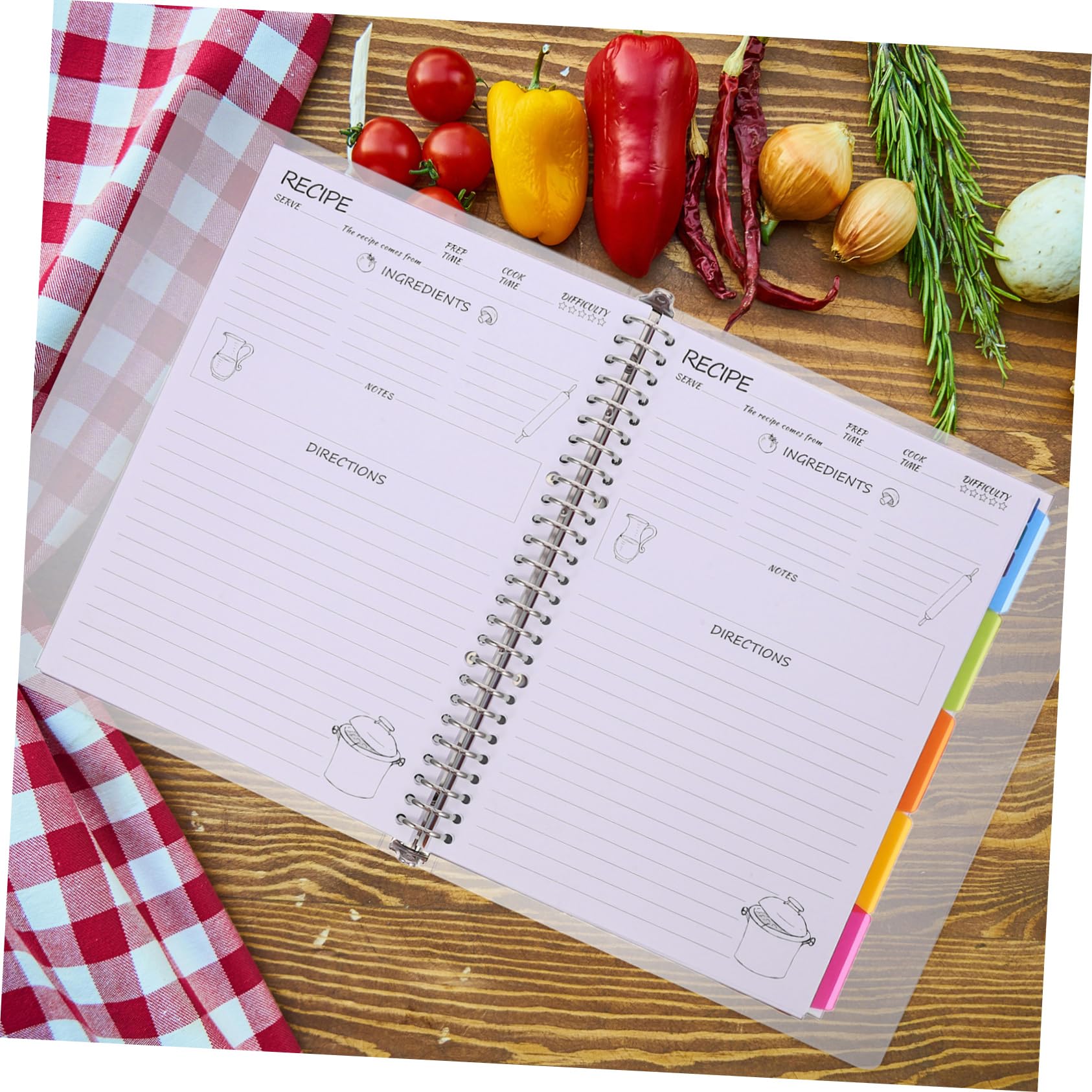 SHINEOFI Raccoglitore Di Ricette Libro Di Ricette Per Casa Da Cucina Per Pianificazione Accessorio Per Casa