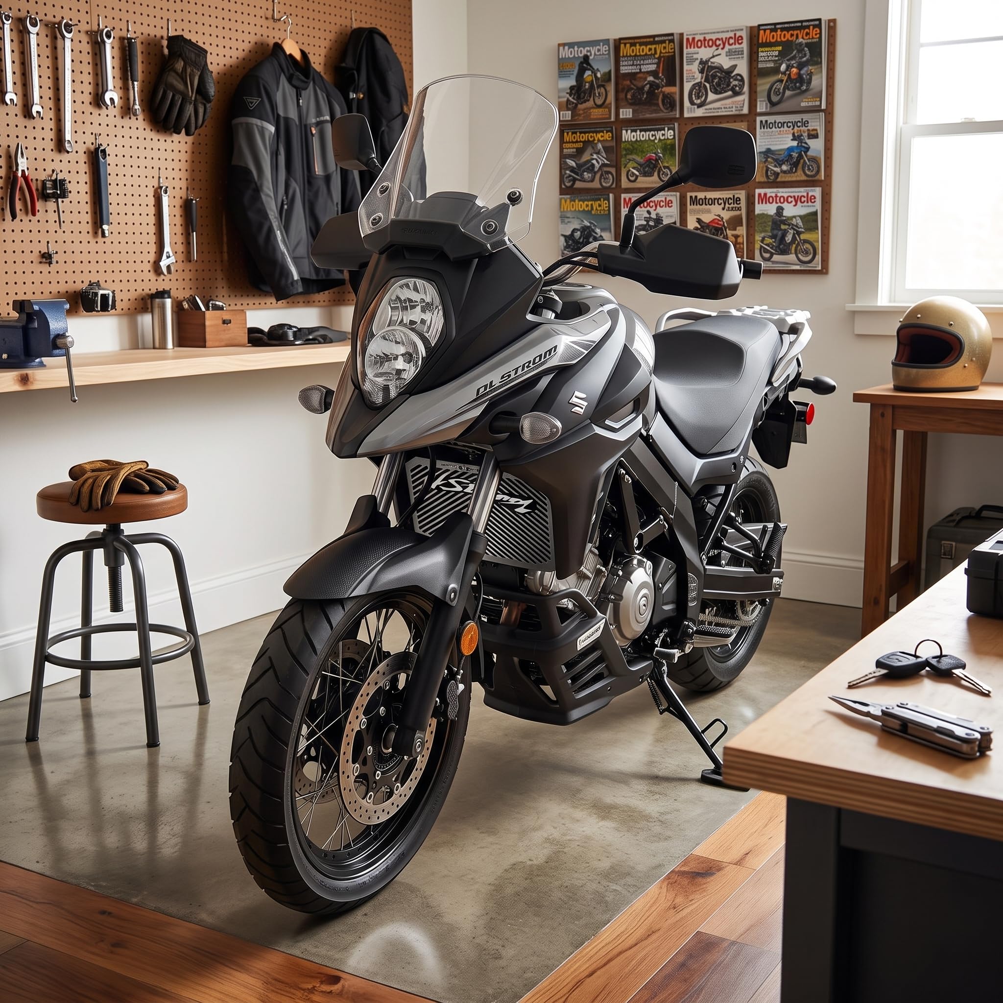 Protezione della Griglia del Radiatore, Sostituzione della Protezione del Radiatore Dell'olio della Copertura della Griglia del Serbatoio Dell'acqua del Motociclo per DL650 (Nero)