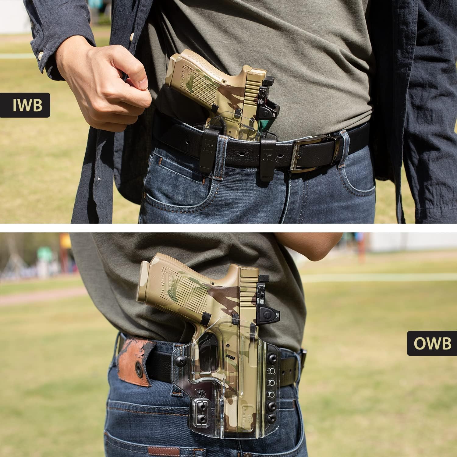 IWB Holster for S&W M&P Shield Series 3.1" Barrel - Fits M&P 9mm Shield Plus, M&P 9 Shield, M&P 9/40 Shield M2.0, Adjustable Retention & Cant, Inside Waistband Concealed Carry, Right Hand