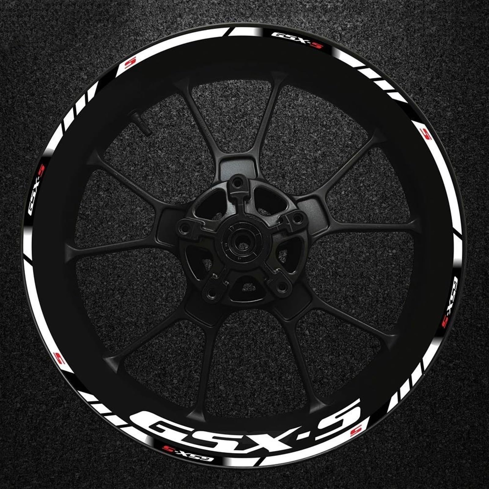 Motorcycle Wheel Stickers for Suzuki Gsx-s Gsx-s750 Gsxs1000 750 1000 600 Stripes Reflective Rim Decals(Color7)