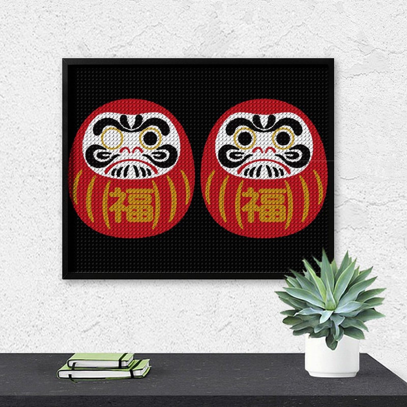 Amazon.co.jp: 和柄 達磨 ダルマ だるま 健康 幸運 ダイヤモンドアート