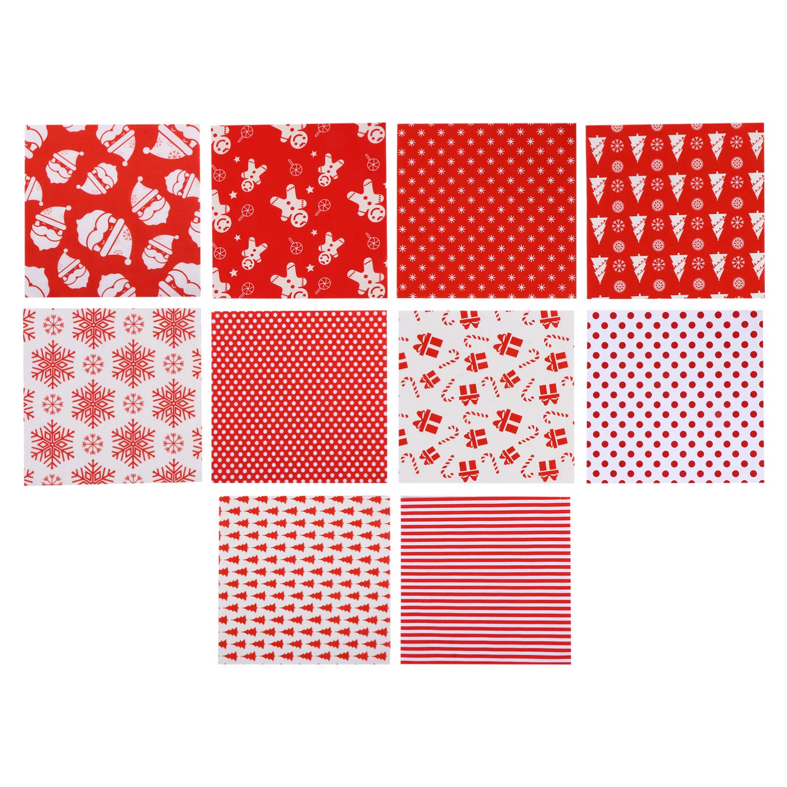 EXCEART 20Pcs Christmas Cotton Fabrics Fat Quarter Bundles Floral Patchwork Cotton Cloth Holiday Xmas DIY Sewing Quilting Craft Supplies