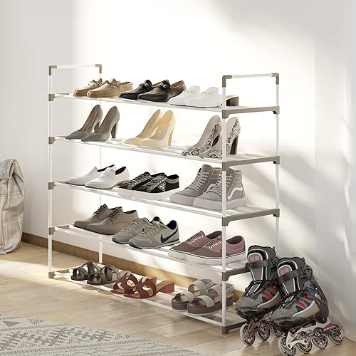 Miniatura 5 de Home-Complete Zapatero  Organizador de zapatos de 5 niveles para armario, baño, entrada  Estante con capacidad para 25 pares de tenis, tacones y