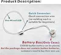 Vista 9 de 50 piezas de LED micro precableados con soldadura previa, LEDs SMD 0805 con accesorios de montaje para construcción de modelos para principiantes