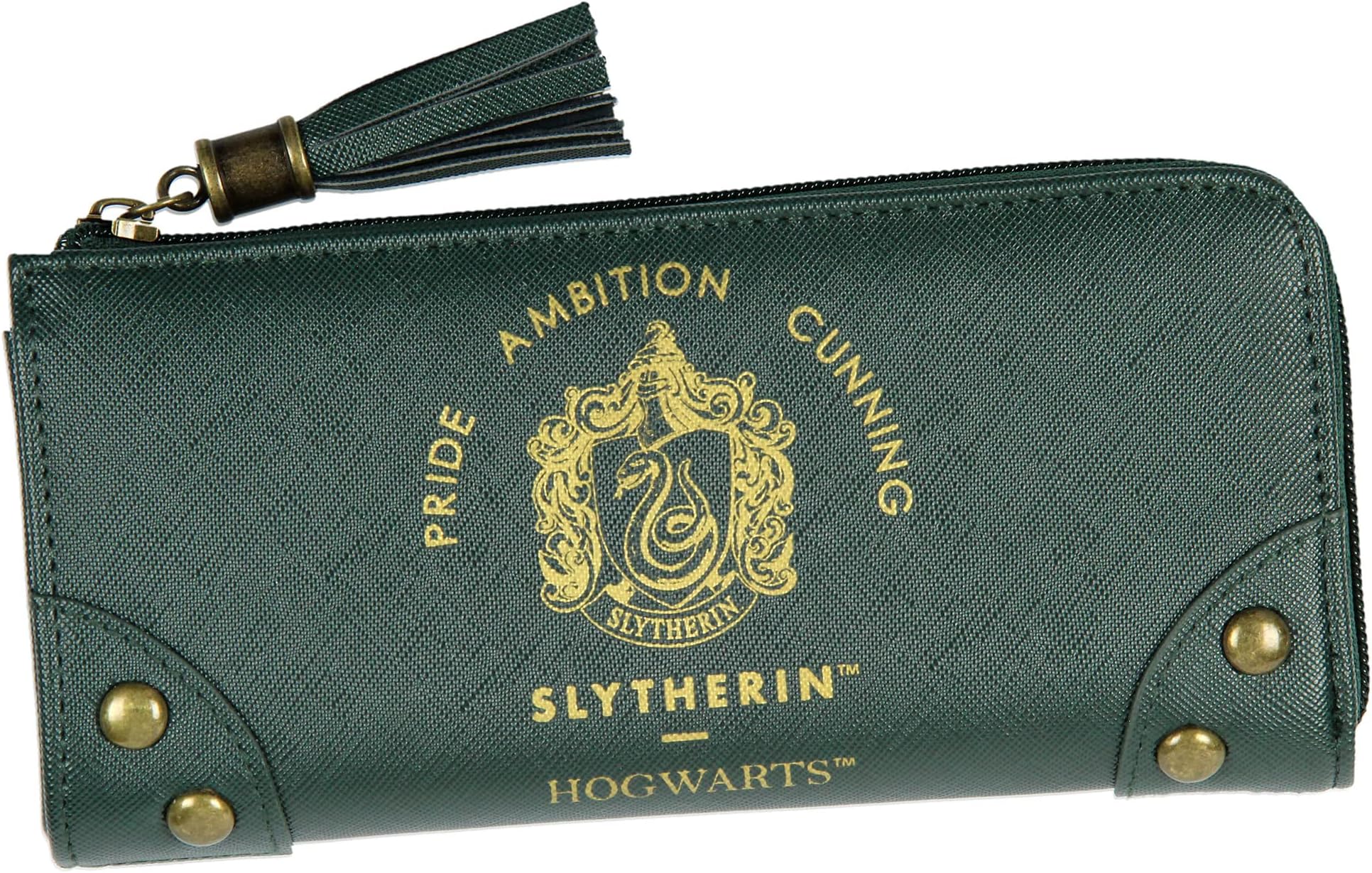 Harry Potter Wallet Designer Hogwarts Slytherin House Zipper Clutch Faux Leather Wallet For Women
