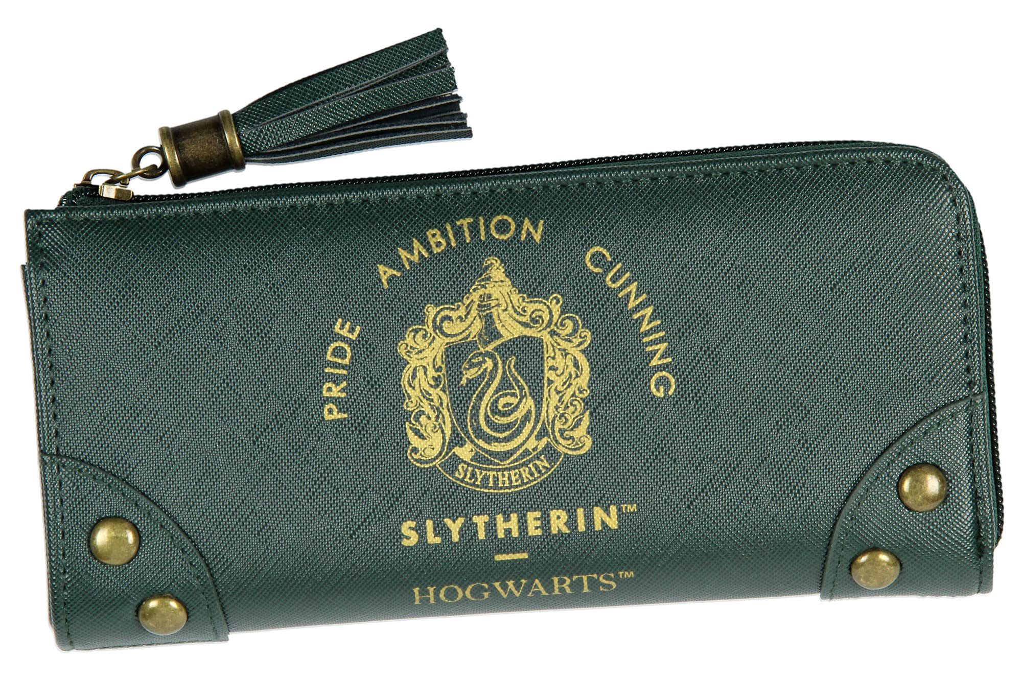 Harry Potter Wallet Designer Hogwarts Slytherin House Zipper Clutch Faux Leather Wallet For Women
