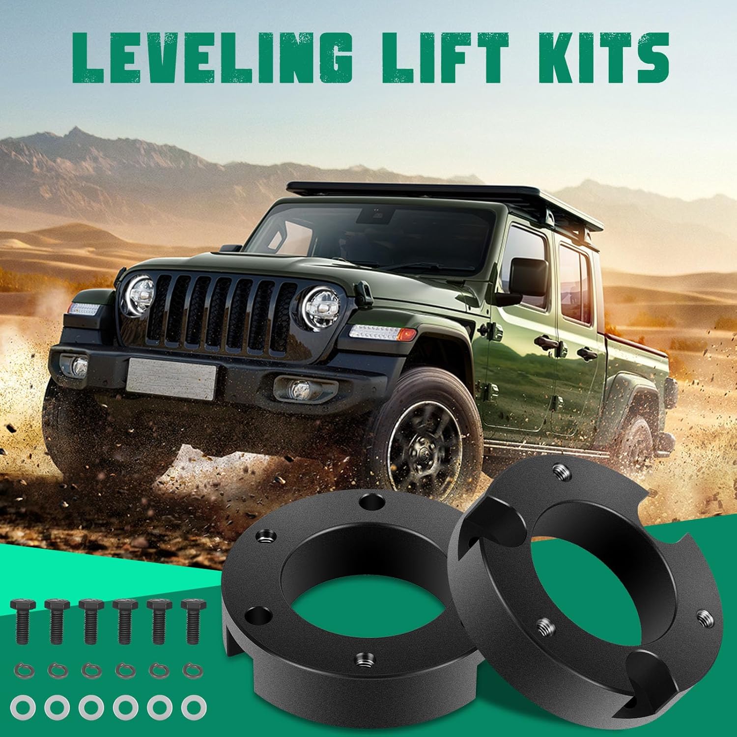 SCITOO Lifts 2 inch Front Suspension Strut Spacers for Toyota Tacoma Full Leveling Lift Kit